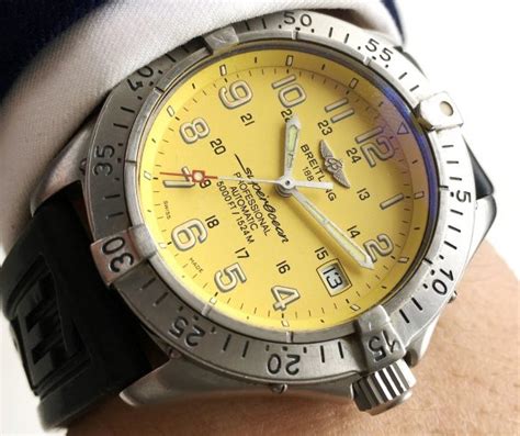 breitling superocean professional yellow dial|breitling superocean automatic white face.